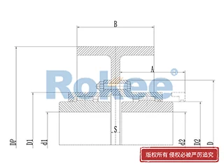 鼓型齿联轴器,RODW制动轮型鼓形齿式联轴器