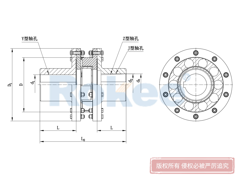 LMS型双法兰梅花弹性联轴器